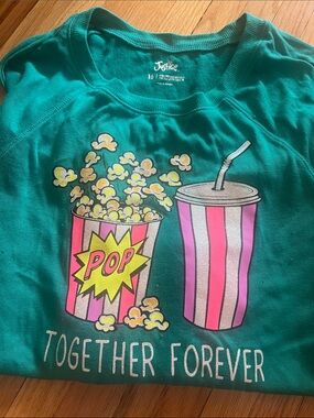 Justice Teal Popcorn & Soda Graphic Tee